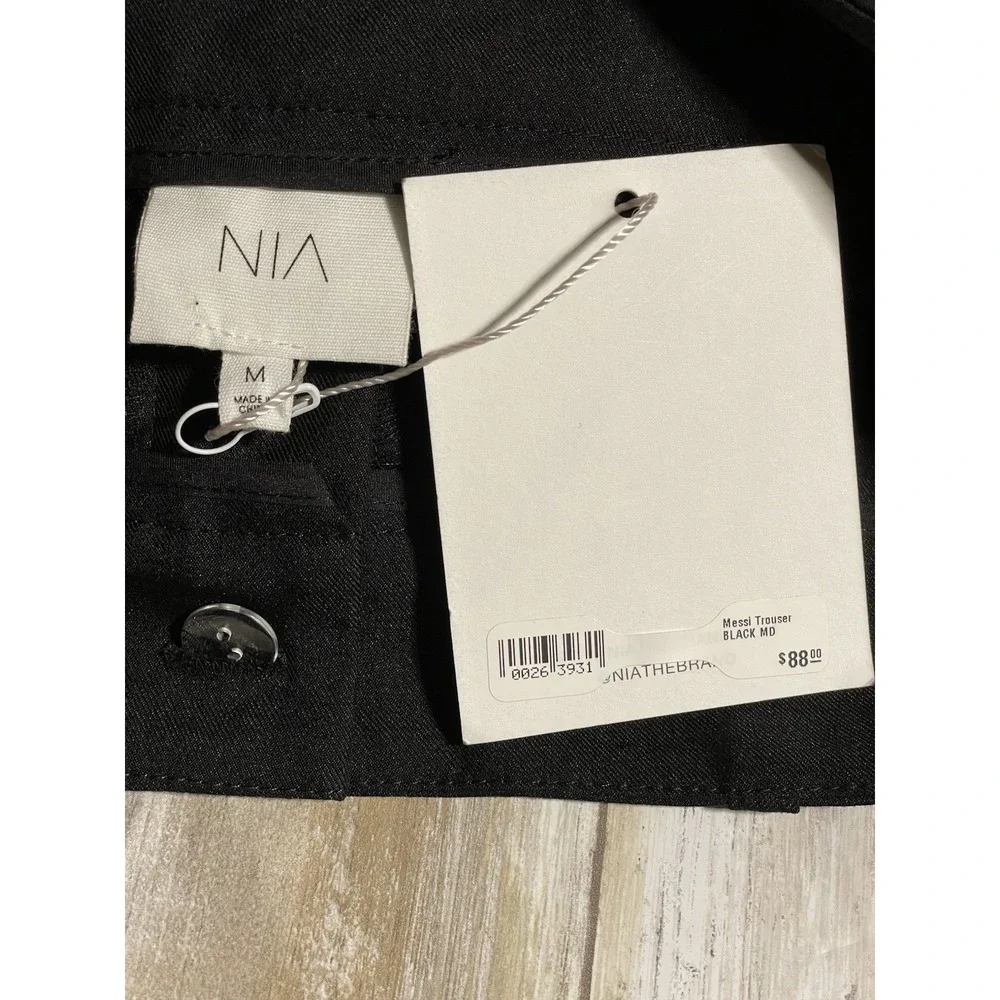 NWT Nia The Brand Messi women's‎ trouser Pants Black Size Medium